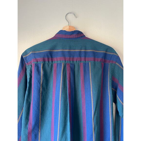 Thornhill Menswear 80s Retro Striped Western Button-Down – Men’s Medium - Picture 7 of 7